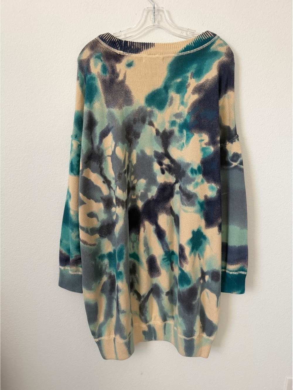 Natural Life Round Neck Multicolor Tie Dye Oversized Tunic Sweater Size L/XL - Picture 2 of 6